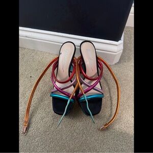 Betsey Johnson Colorful Strappy Women's Heeled Sandals